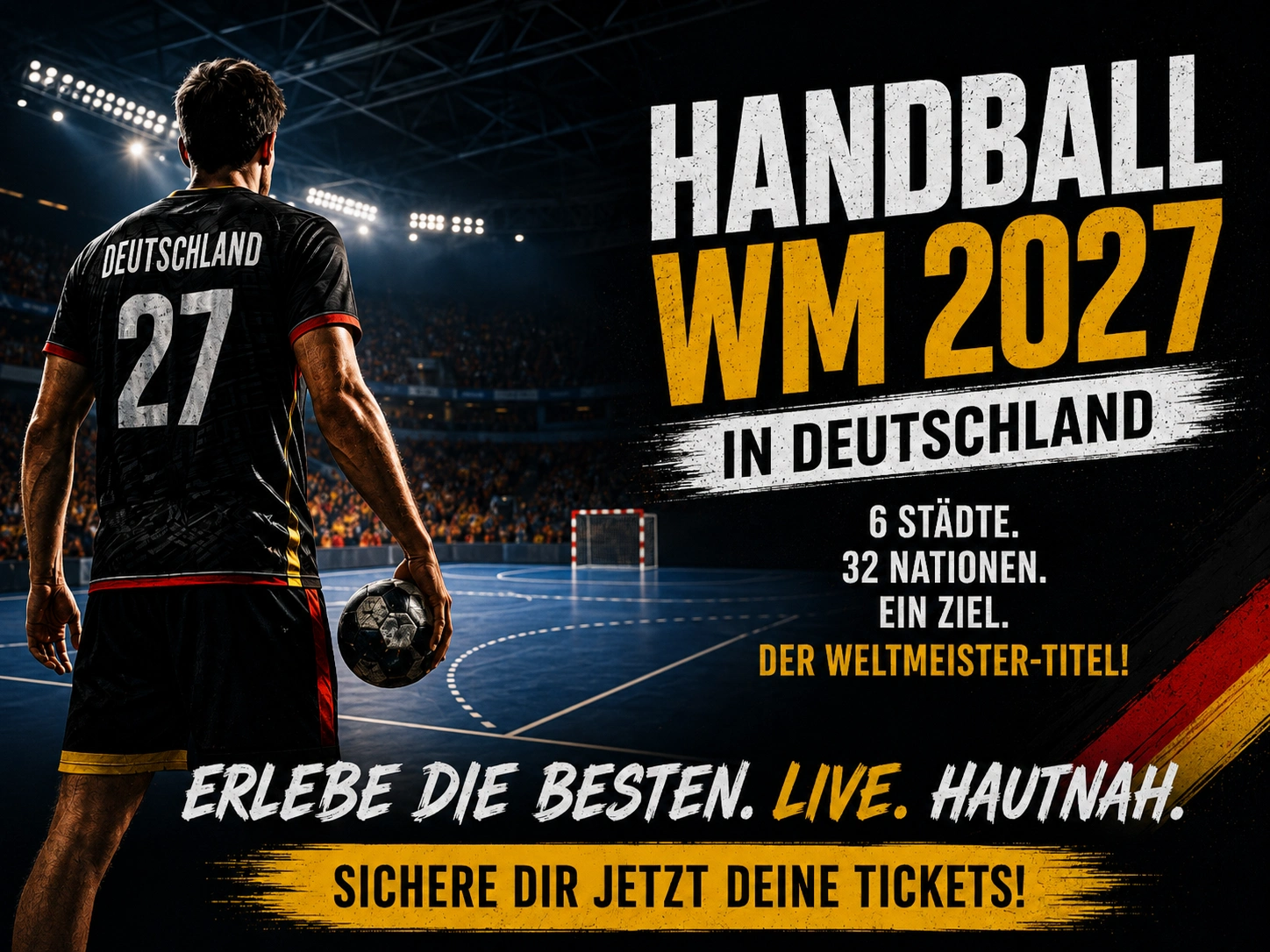 Handball WM 2027 in Deutschland: Tickets, Spielorte und echtes WM-Feeling